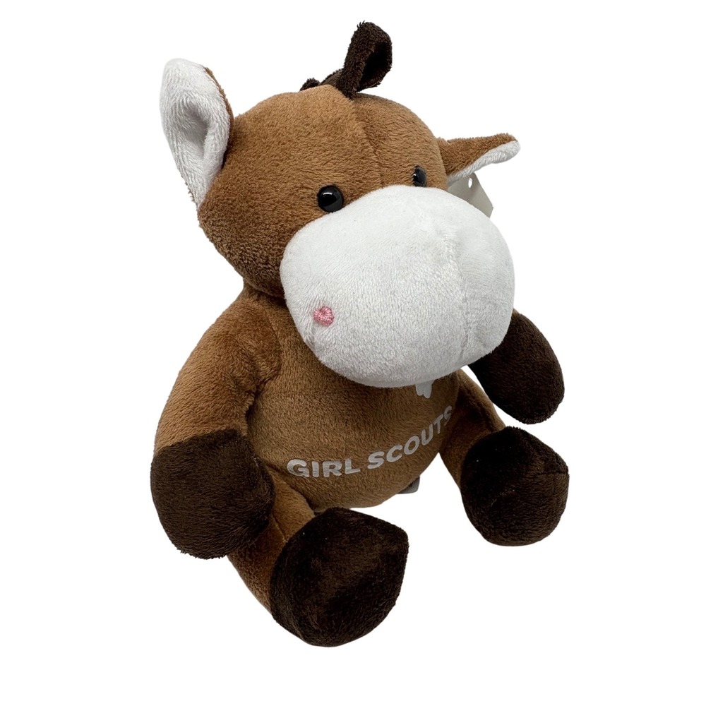 Girl Scouts Plush Horse Stuffed Animal‎ Brown White Puzzled Toy Collectible New